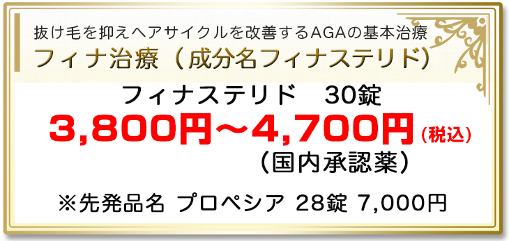 飲む発毛治療薬 プロペシア錠 6500円